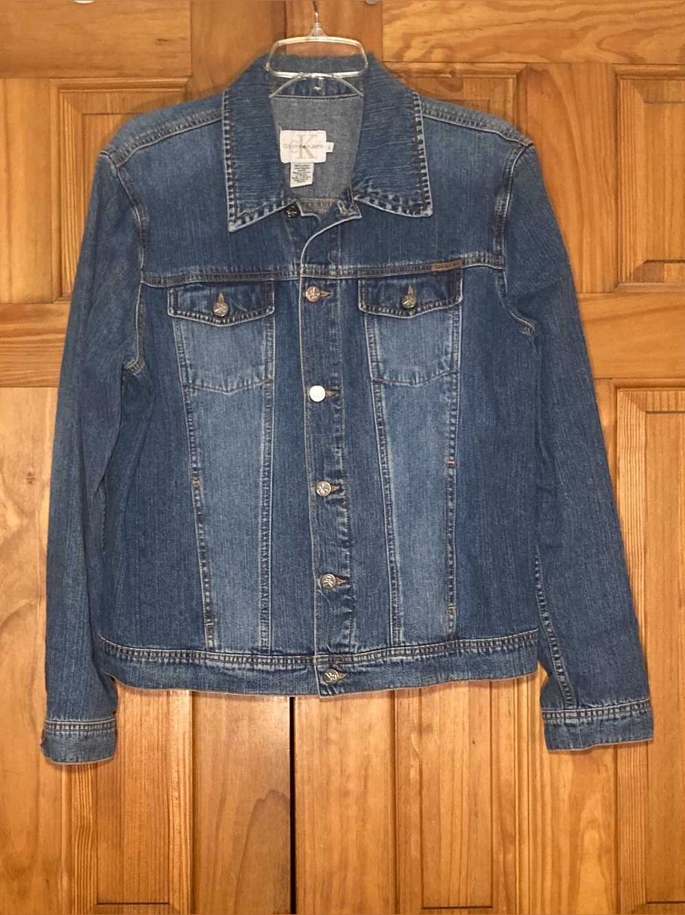 NWOT Calvin Klein Vintage 80s 90s Jean Jacket Denim Blue Women's Size XL